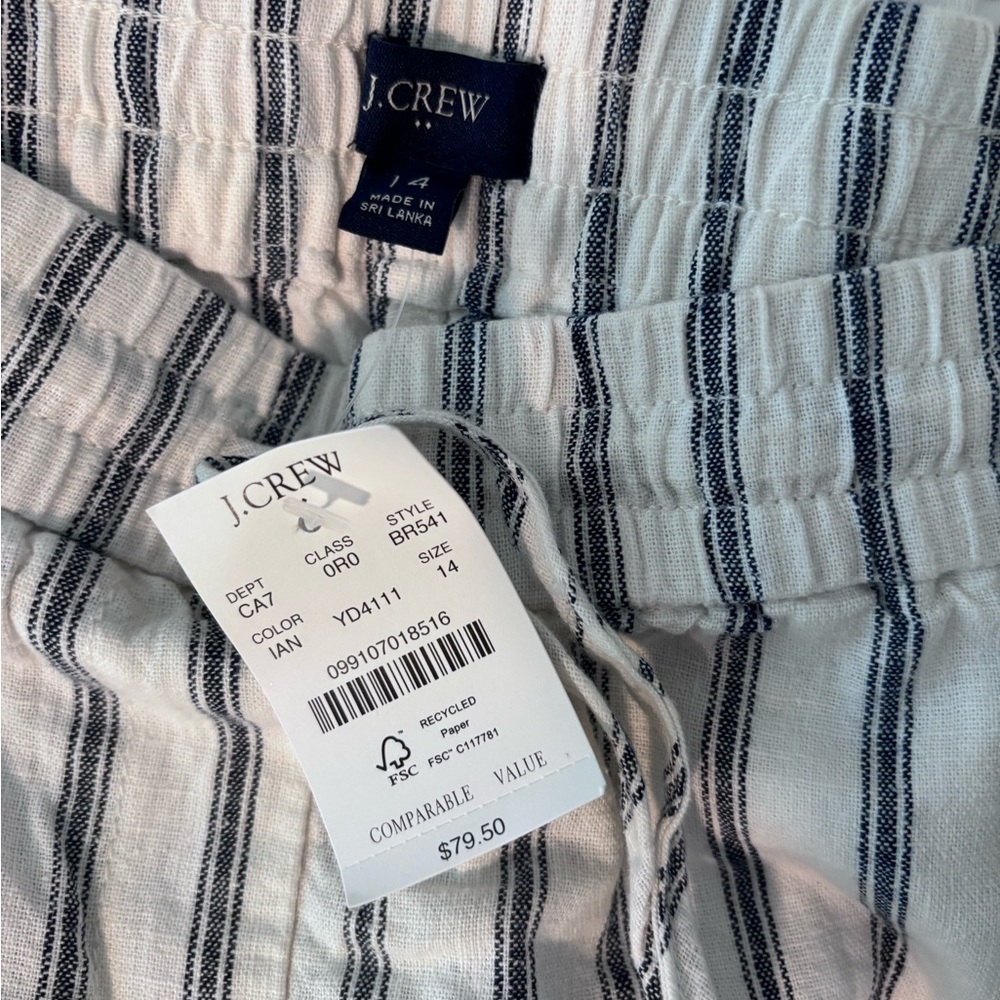 NWT J Crew Linen/Cotton Pants - Picture 3 of 4